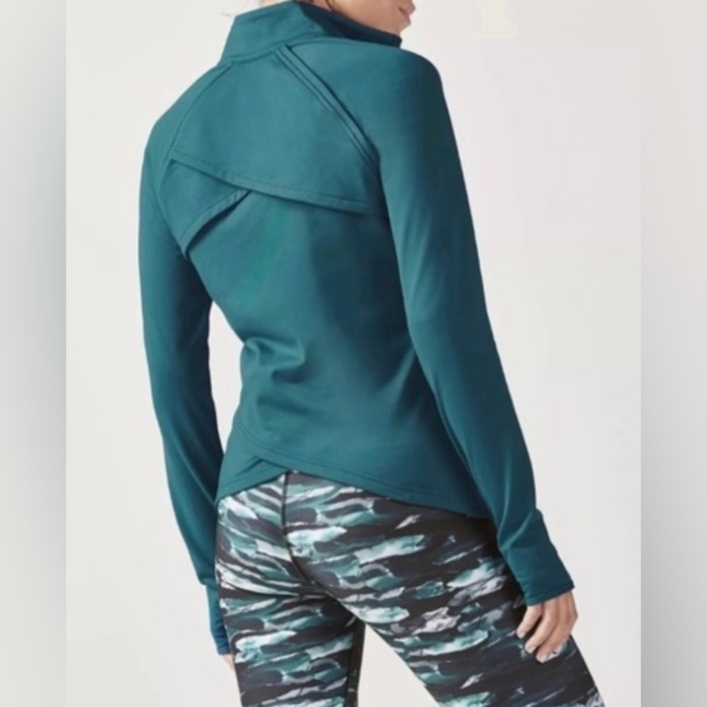 Sm Fabletics kimmy baltic teal green perfect condition performance track jacket